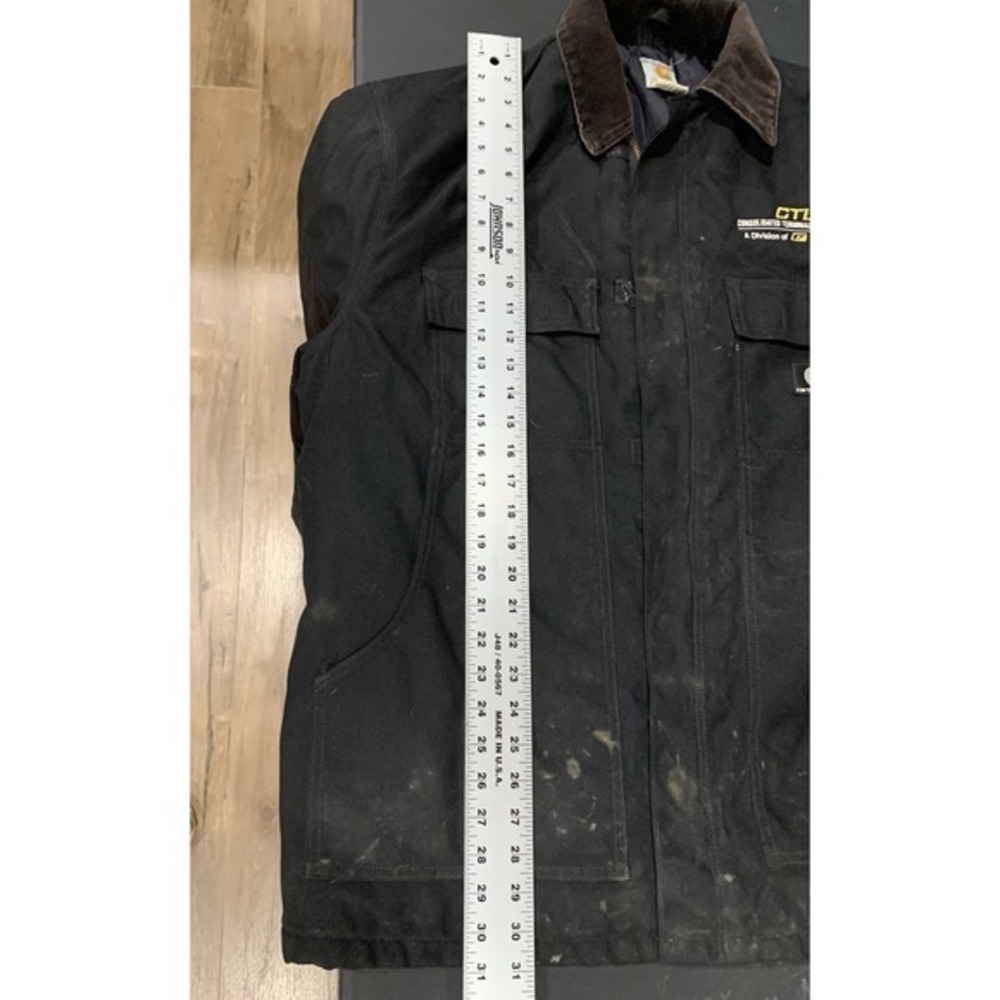 Carhartt Quilt-Lined Black Jacket C55 XL Regular Men's Duck Canvas Coat Arctic - Picture 12 of 13